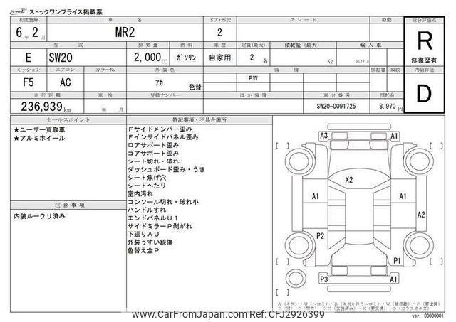 Toyota MR2 1994 thumbnail 3
