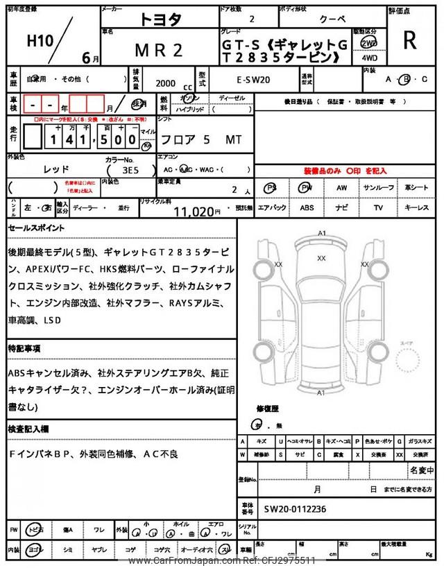 Toyota MR2 1998 thumbnail 18