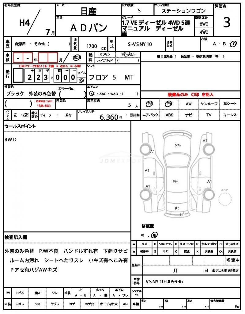 Nissan Ad Van 1992 thumbnail 21
